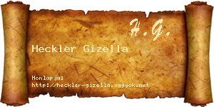 Heckler Gizella névjegykártya