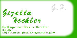 gizella heckler business card